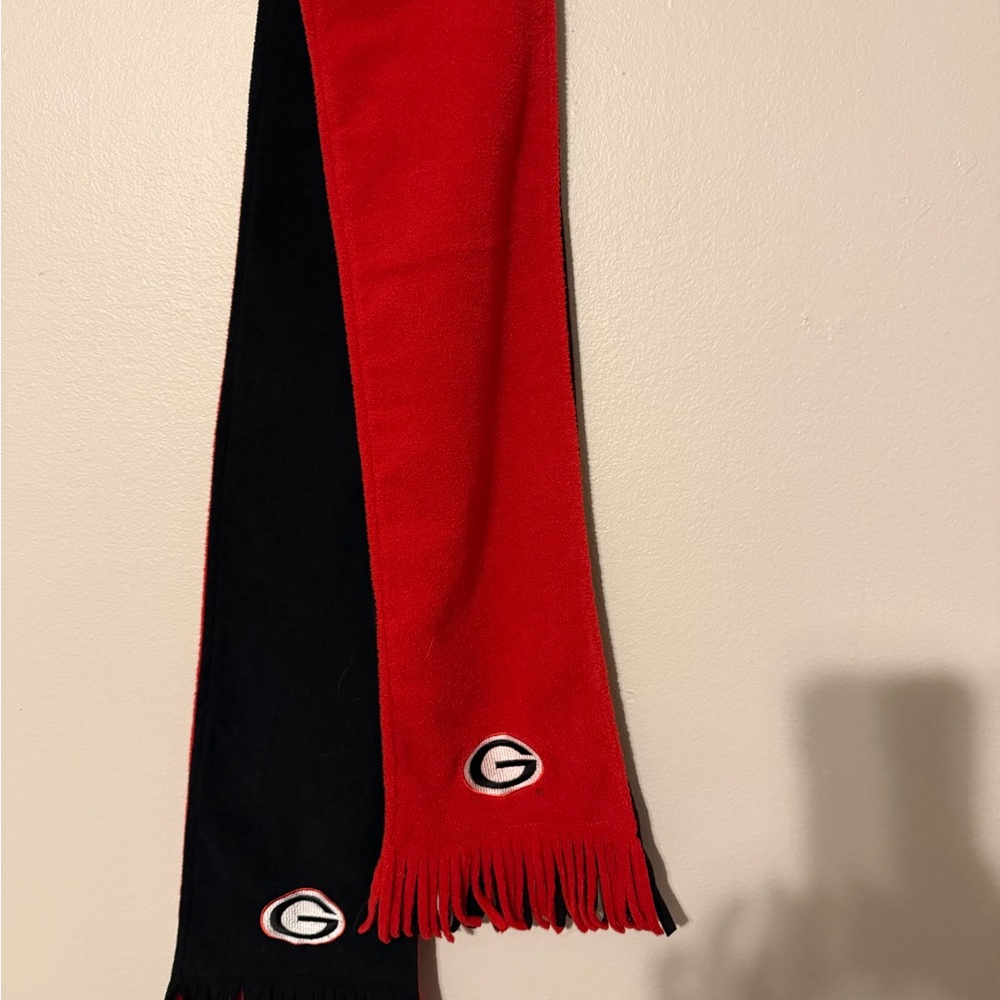 Red and Black Scarf with Logo